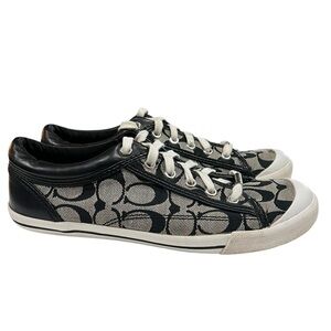 Coach Monogram Black and Cream Sneakers